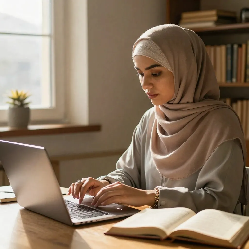 Online Quran Hifz Classes with one-to-one Quran teacher helping a student memorize the Holy Quran online