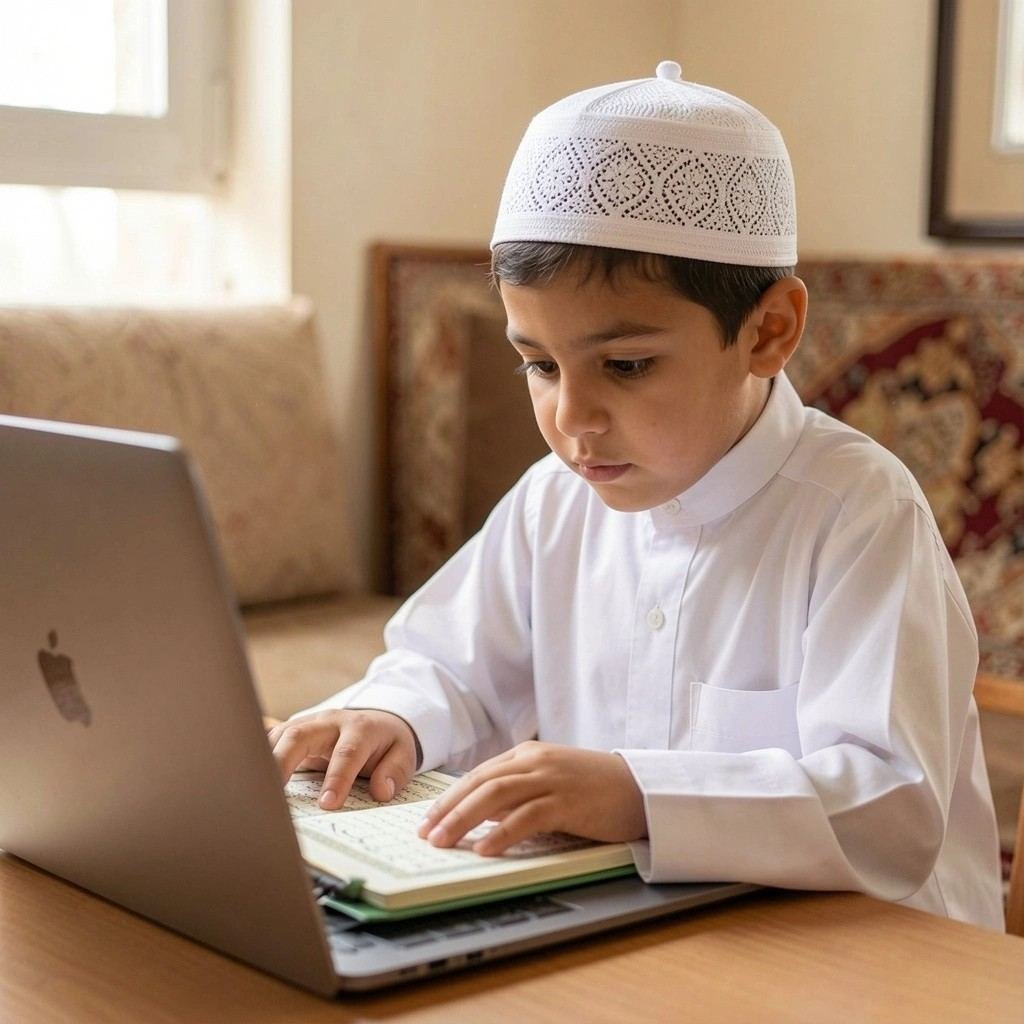 Astudent is taking online Ijazah Course